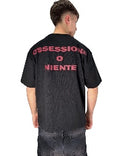 T shirt ossessione o niente logo rosso