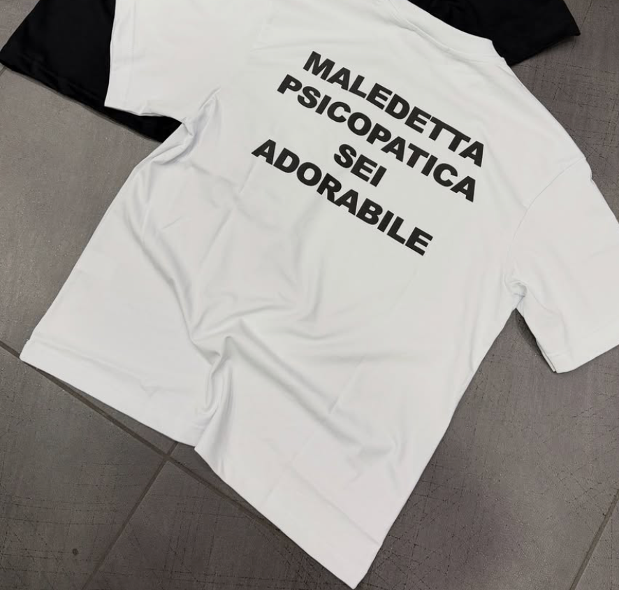 T shirt con scritte